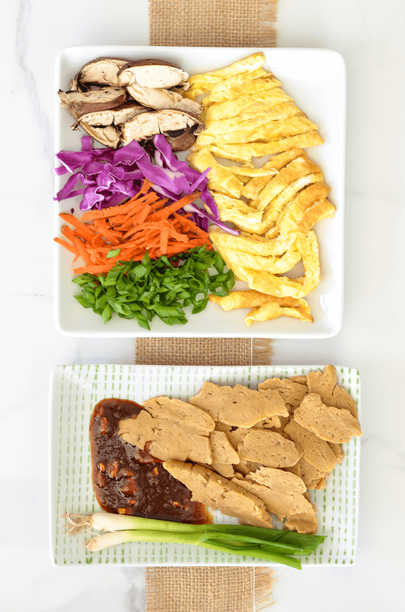 Seitan Stir Fry with Moo Shu Vegetables - One Skillet Supper